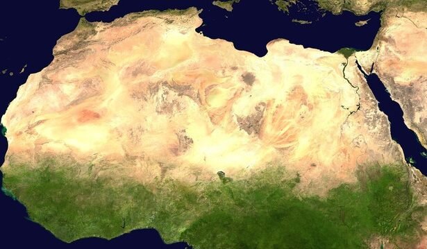 sahara desert satellite photo