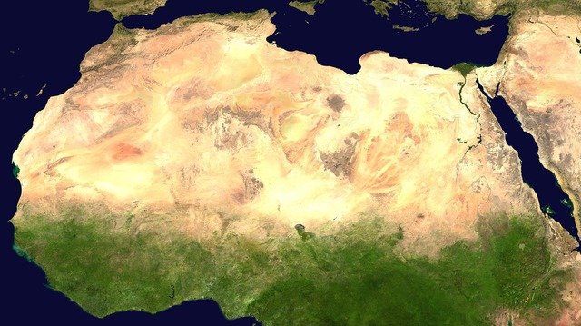 sahara desert satellite photo